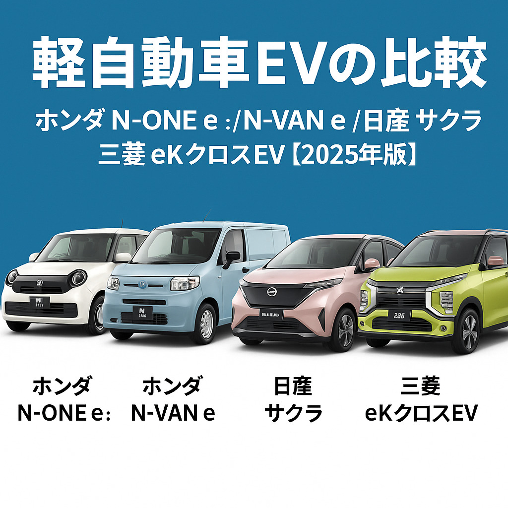 軽自動車EVの比較｜ホンダNONE e:／N-VAN e:／日産サクラ／三菱eKクロスEV【2025年版】 | おーみんブログ 最高の笑顔で ...